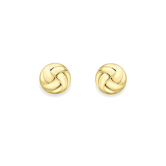9ct Gold  Button Studs - EANR02192