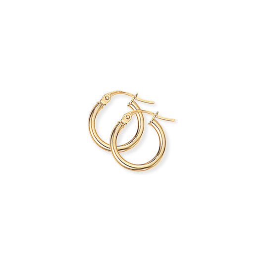 18ct Gold  Classic Hoop Earrings - EGNR02550