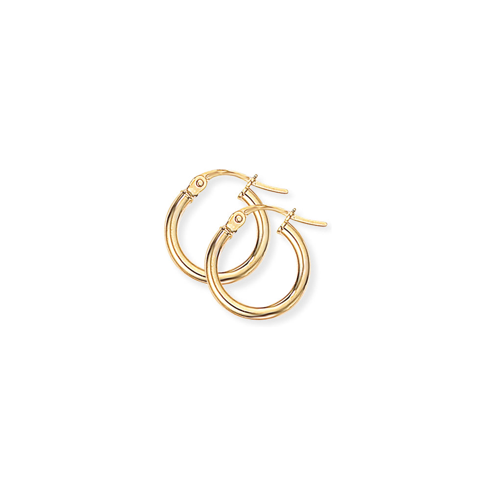 18ct Gold  Classic Hoop Earrings - EGNR02550