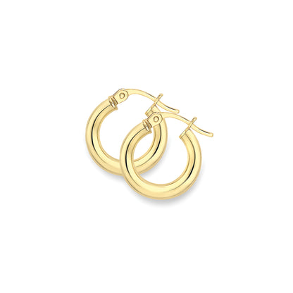 18ct Gold  Classic Hoop Earrings - EGNR02606