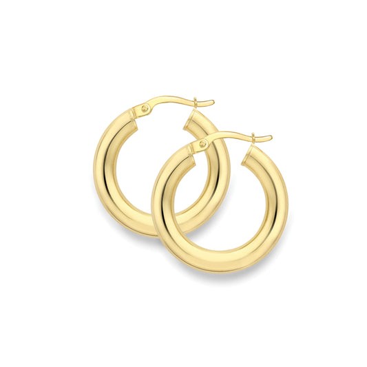 18ct Gold  Classic Hoop Earrings - EGNR02610