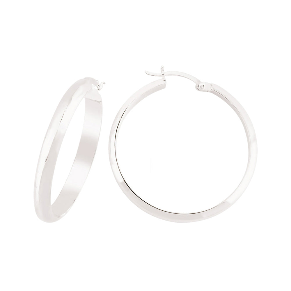 Anti-Tarnish Coated Sterling Silver  Hoop Earrings - ER31