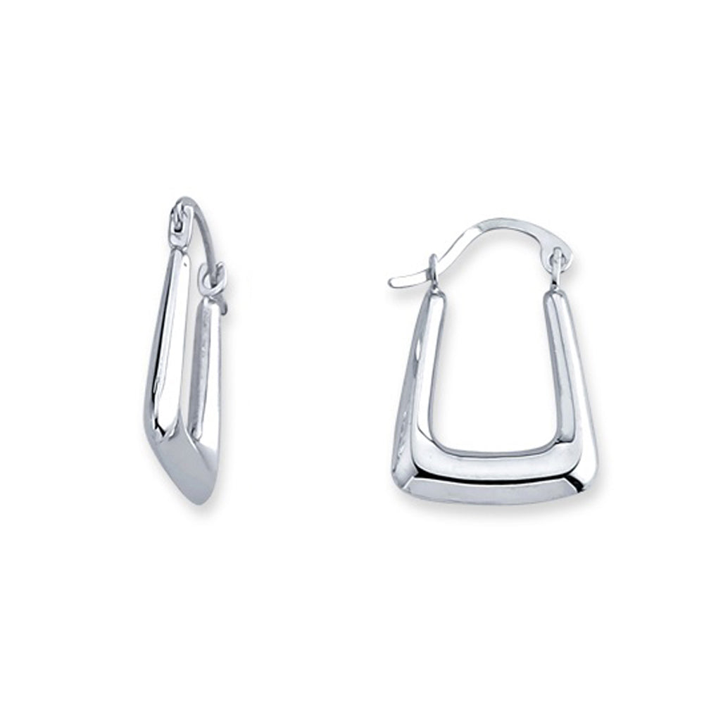 Silver  Square Handbag Creole Earrings - ER72
