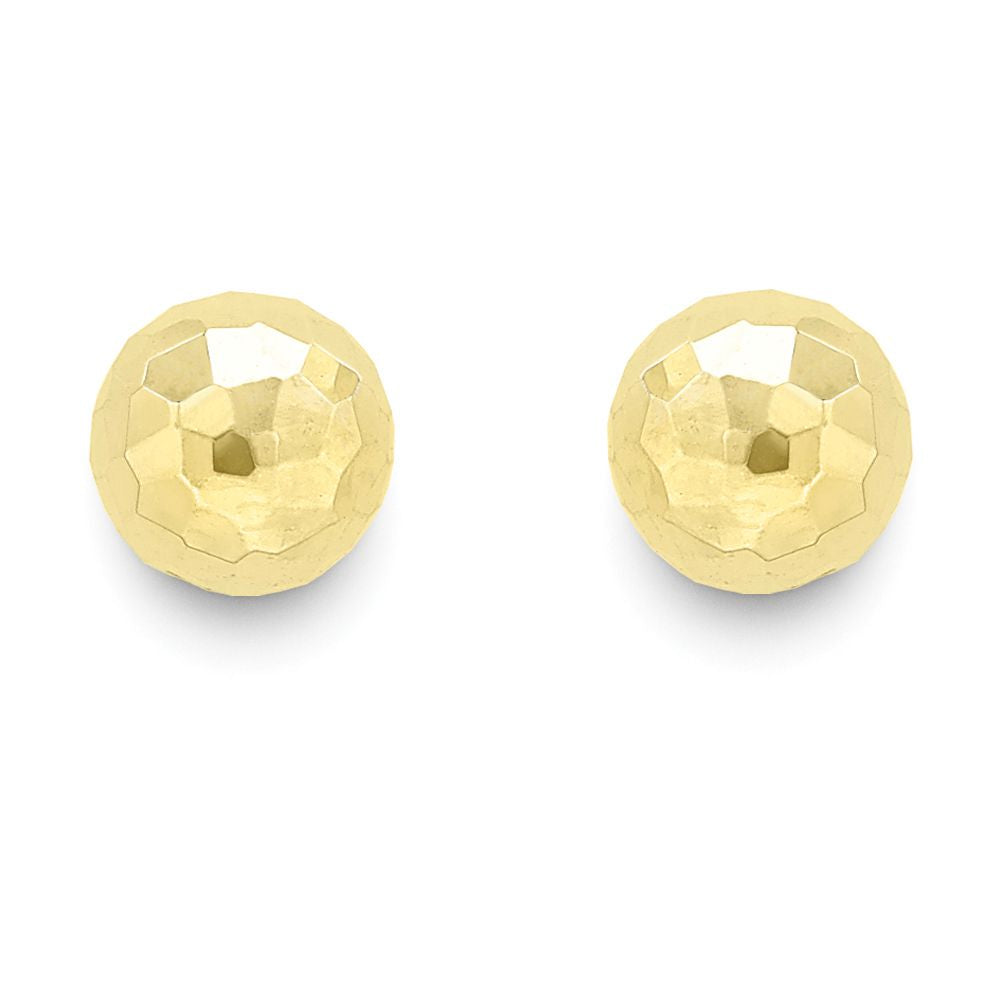 9ct Gold  Diamond-cut Disco Ball Stud Earrings - ERNR02976