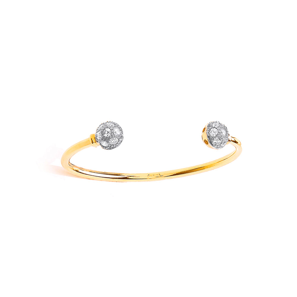 9ct Gold  Childrens' CZ Bangle - G9BN1010