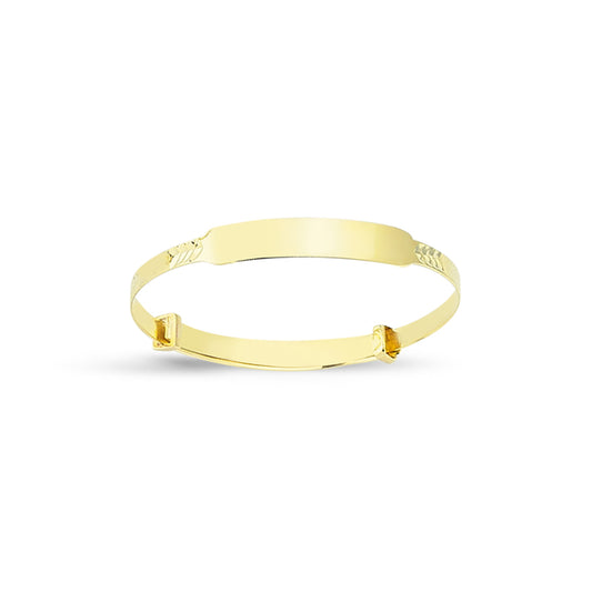 9ct Gold Expandable ID Baby Bracelet Bangle - G9BN1032