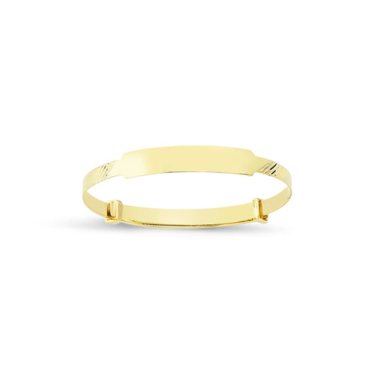 9ct Gold Expandable ID Engraved Bangle - G9BN1033