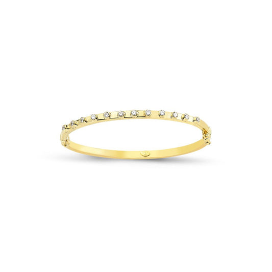 9ct Gold  Childrens' CZ Bangle - G9BN1036