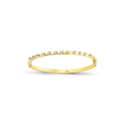 9ct Gold  Childrens' CZ Bangle - G9BN1036