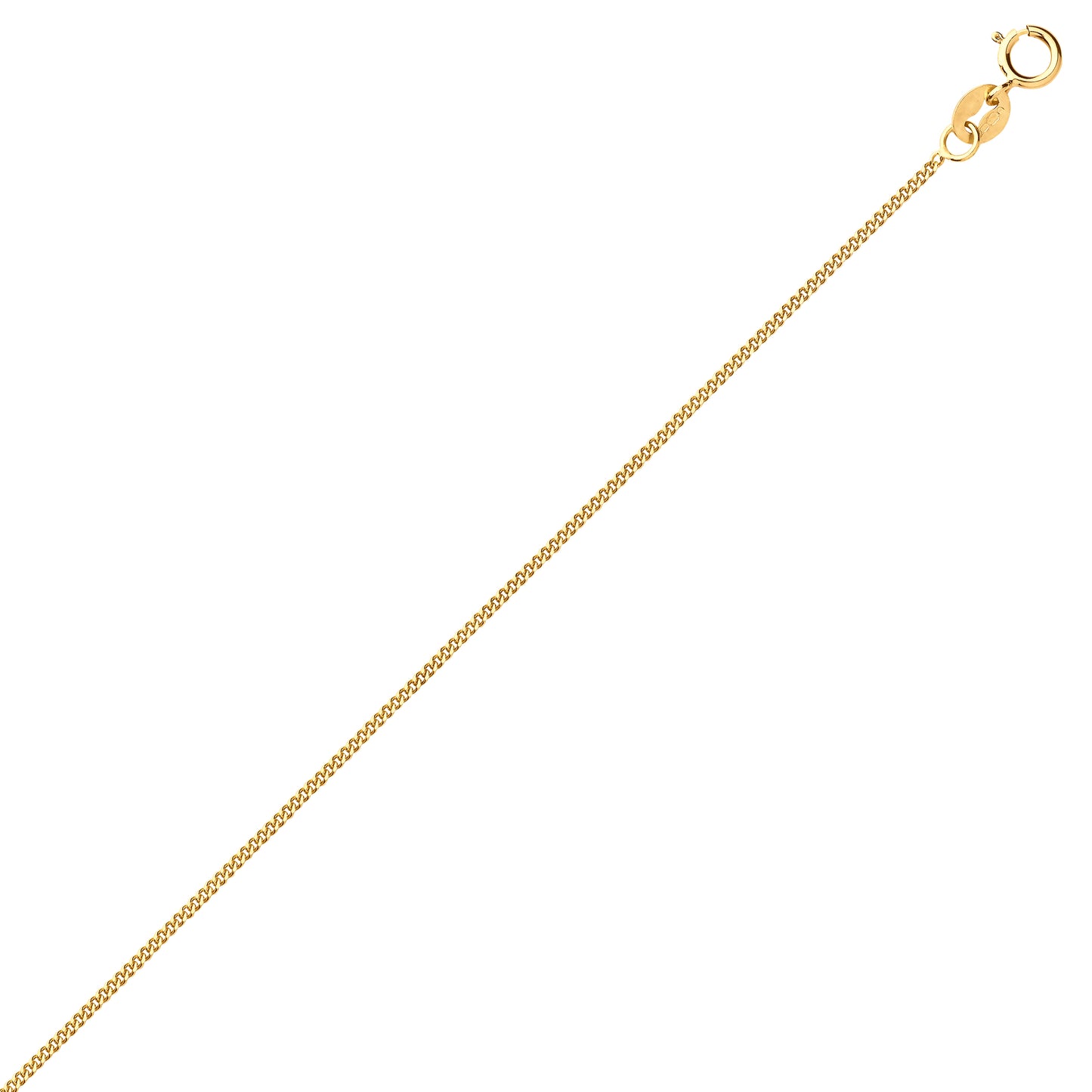 Mens 9ct Gold  Classic Curb Pendant Chain Necklace - G9CH29