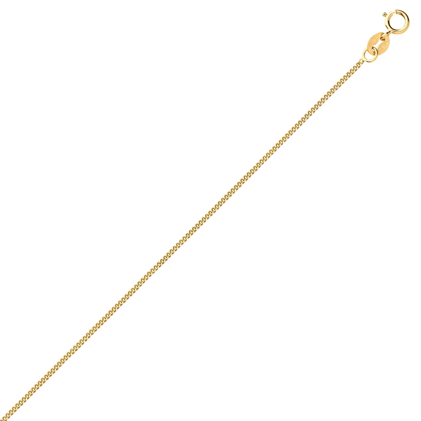 Mens 9ct Gold  Classic Curb Pendant Chain Necklace - G9CH29