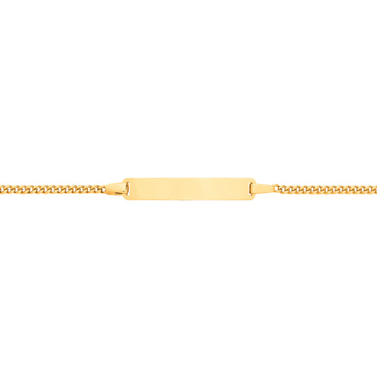 Kids 9ct Gold  Classic Curb Identity ID Bar Bracelet - G9CID0010