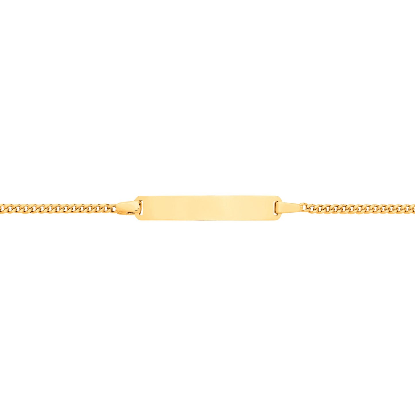 Kids 9ct Gold  Classic Curb Identity ID Bar Bracelet 5 + 1 inch - G9CID0010