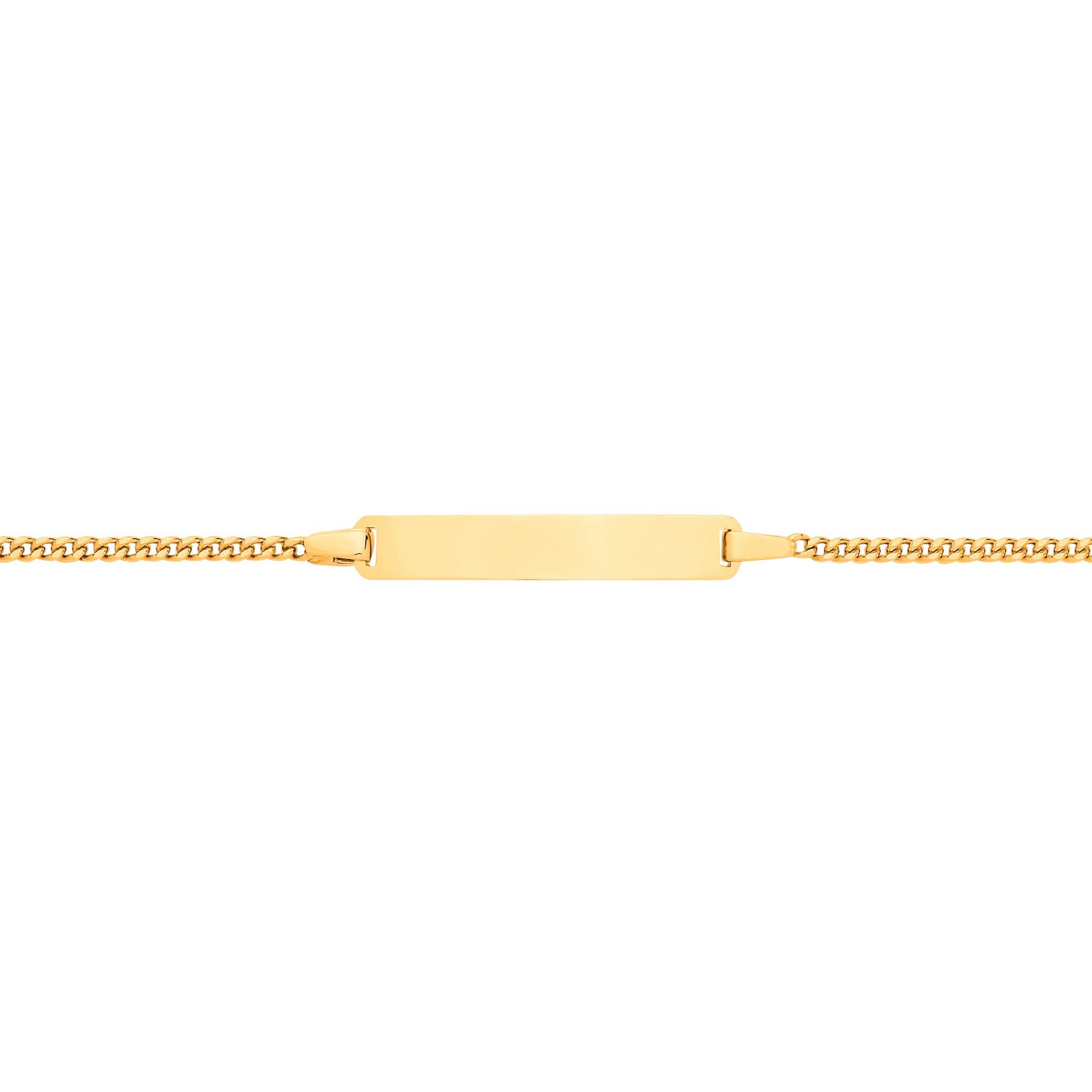 Kids 9ct Gold  Classic Curb Identity ID Bar Bracelet 5 + 1 inch - G9CID0010