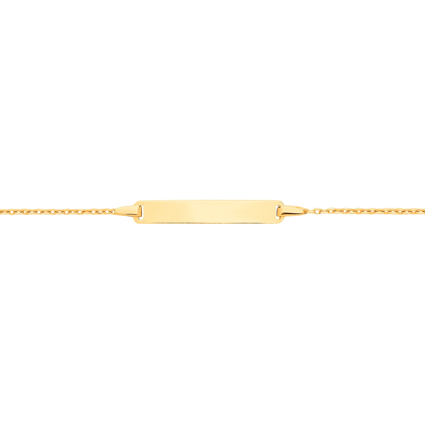 Kids 9ct Gold  Trace Chain Identity ID Bar Bracelet 5 + 1 inch - G9CID0013