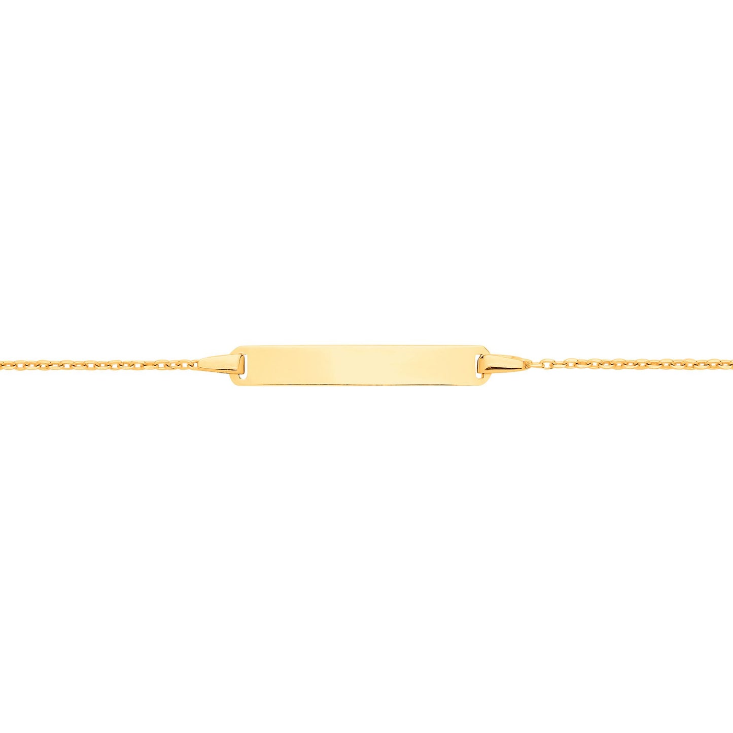Kids 9ct Gold  Trace Chain Identity ID Bar Bracelet 5 + 1 inch - G9CID0013