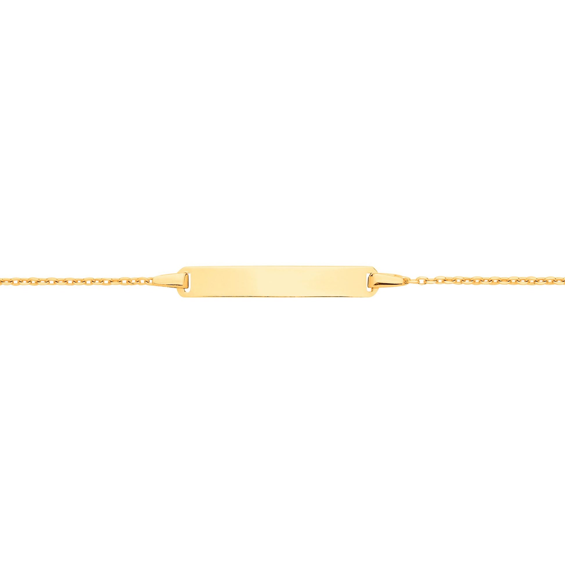 Kids 9ct Gold  Trace Chain Identity ID Bar Bracelet 5 + 1 inch - G9CID0013
