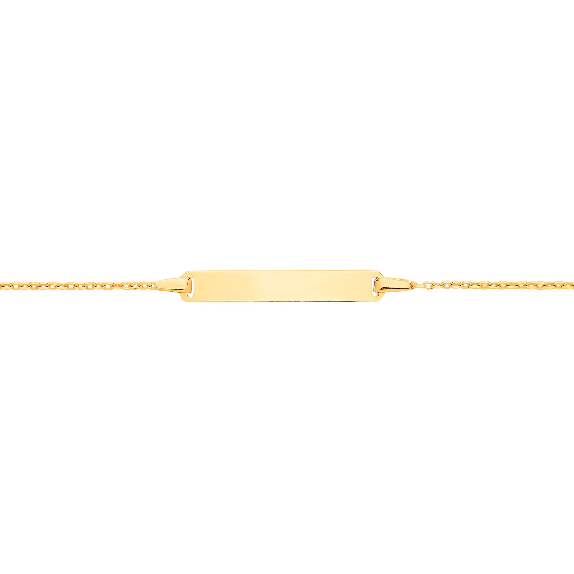 Kids 9ct Gold  Trace Chain Identity ID Bar Bracelet 5 + 1 inch - G9CID0013