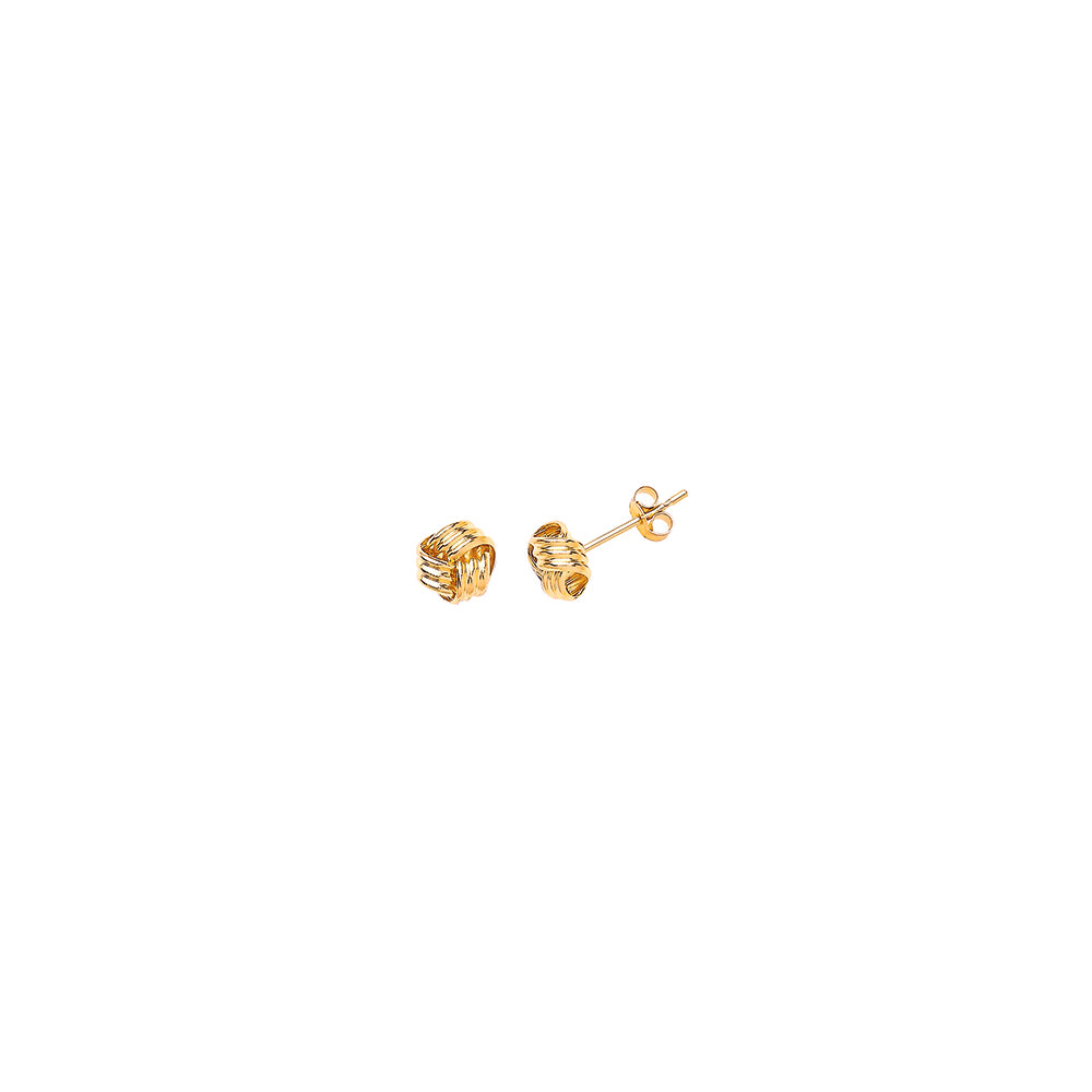 9ct Gold  Knot stud earrings - G9E8029