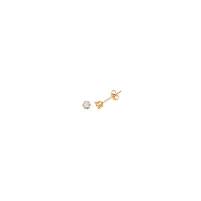 9ct Gold  CZ Claw Set stud earrings - G9E8049