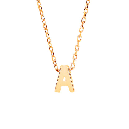 9ct Gold  Letter A Initial Pendant Necklace 17 inch 43cm - G9P6032A