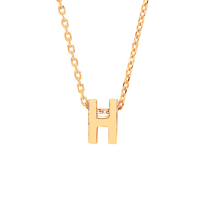 9ct Gold  Letter H Initial Pendant Necklace 17 inch 43cm - G9P6032H