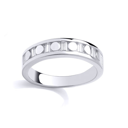Sterling Silver CZ Baguette Half Eternity Ring - GSR1043