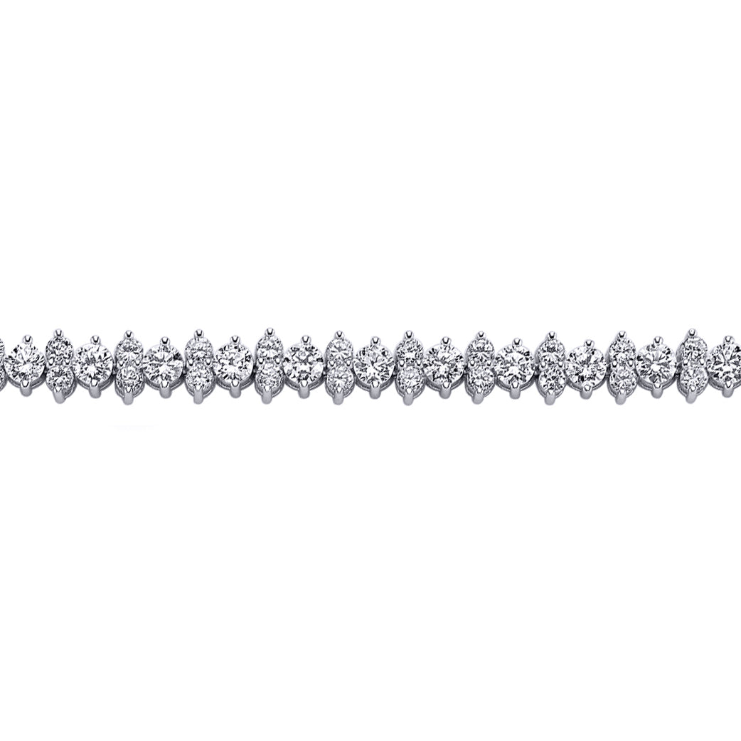 Silver  CZ Eternity Tennis Bracelet 8mm 7 inch - GVB004