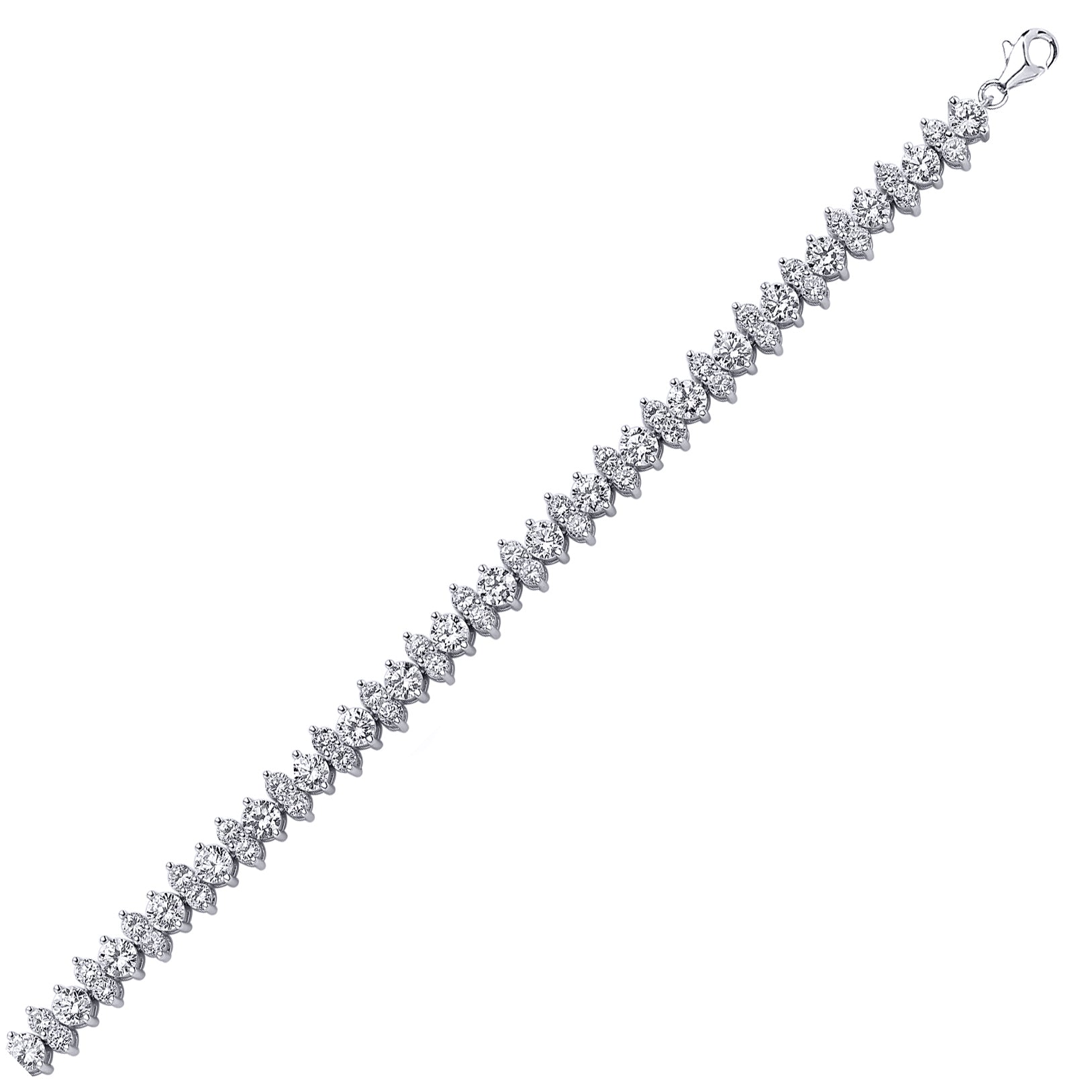 Silver  CZ Eternity Tennis Bracelet 8mm 7 inch - GVB004