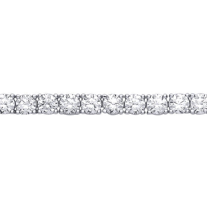 925 Silver  CZ 4 Claw Eternity Line Tennis Bracelet 3mm 5.5 inch - GVB094