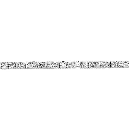 Silver  CZ 4 Claw Line Tennis Bracelet 4mm 7 inch - GVB094