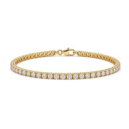 Gold-Plated Brass  Tennis Bracelet - GVB094BRGP