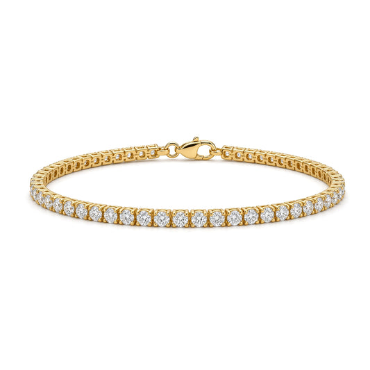 Gold-Plated Brass  Tennis Bracelet - GVB094BRGP