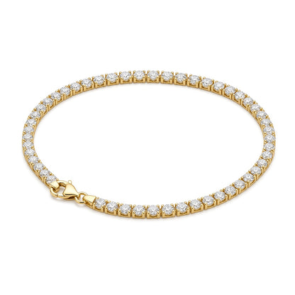 Gold-Plated Brass  Tennis Bracelet - GVB094BRGP