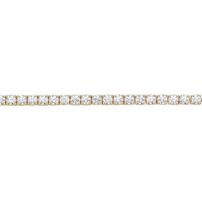 Gilded Silver  CZ 4-Claw 3mm Classic Line Half Eternity Ring 3mm - GVB094G