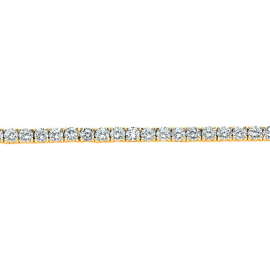 Gilded Silver  CZ 4 Claw Line Tennis Bracelet 5mm 7.5 inch - GVB096G