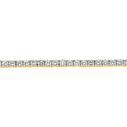 Gilded Silver  CZ 4 Claw Line Tennis Bracelet 4mm 7.5 inch - GVB096G