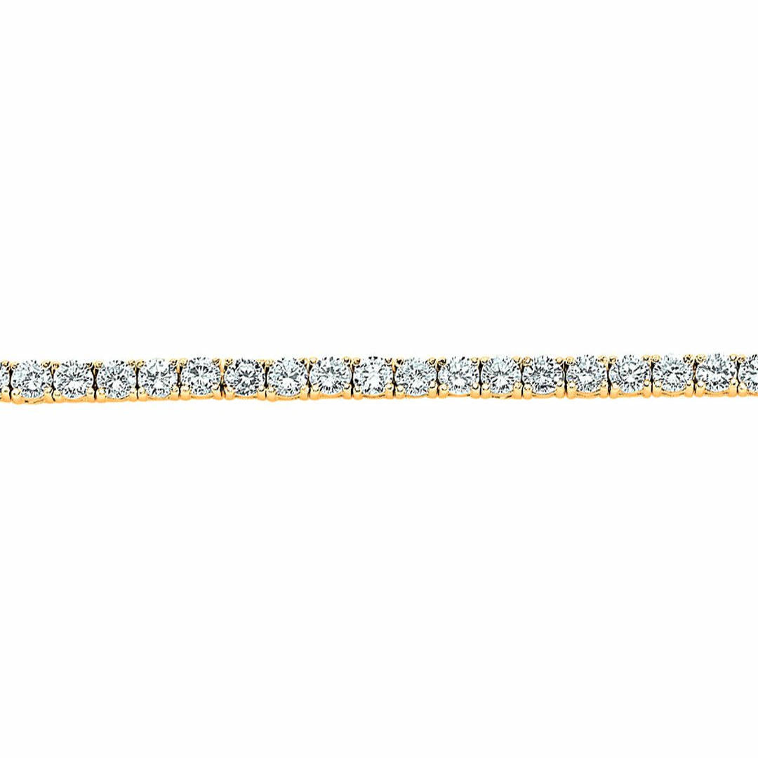 Gilded Silver  CZ 4 Claw Line Tennis Bracelet 5mm 7.5 inch - GVB096G