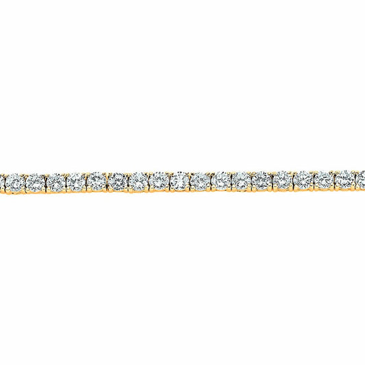 Gilded Silver  CZ 4 Claw Line Tennis Bracelet 5mm 7.5 inch - GVB096G