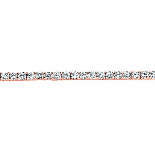 Rose Silver  CZ 4 Claw Line Tennis Bracelet 5mm 7.5 inch - GVB096R