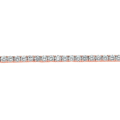 Rose Silver  CZ 4 Claw Line Tennis Bracelet 4mm 7.5 inch - GVB096R