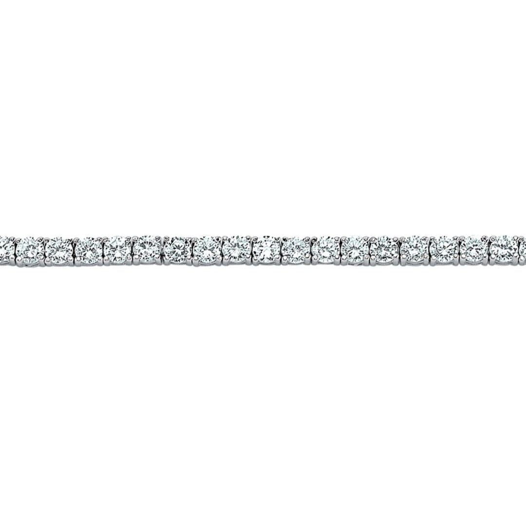 Silver  CZ 4 Claw Line Tennis Bracelet 4mm 7.25 inch - GVB096