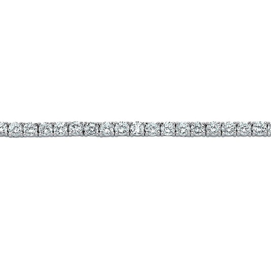 Silver  CZ 4 Claw Line Tennis Bracelet 4mm 7.25 inch - GVB096