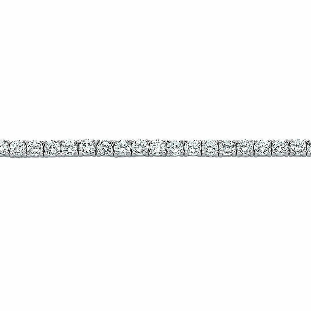 Silver  CZ 4 Claw Line Tennis Bracelet 5mm 7.25 inch - GVB096