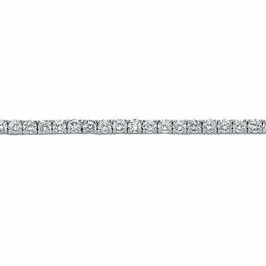 Silver  CZ 4 Claw Line Tennis Bracelet 5mm 7.25 inch - GVB096