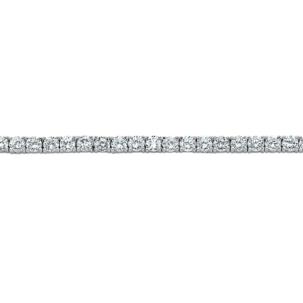 Silver  CZ 4 Claw Line Tennis Bracelet 5mm 7.25 inch - GVB096