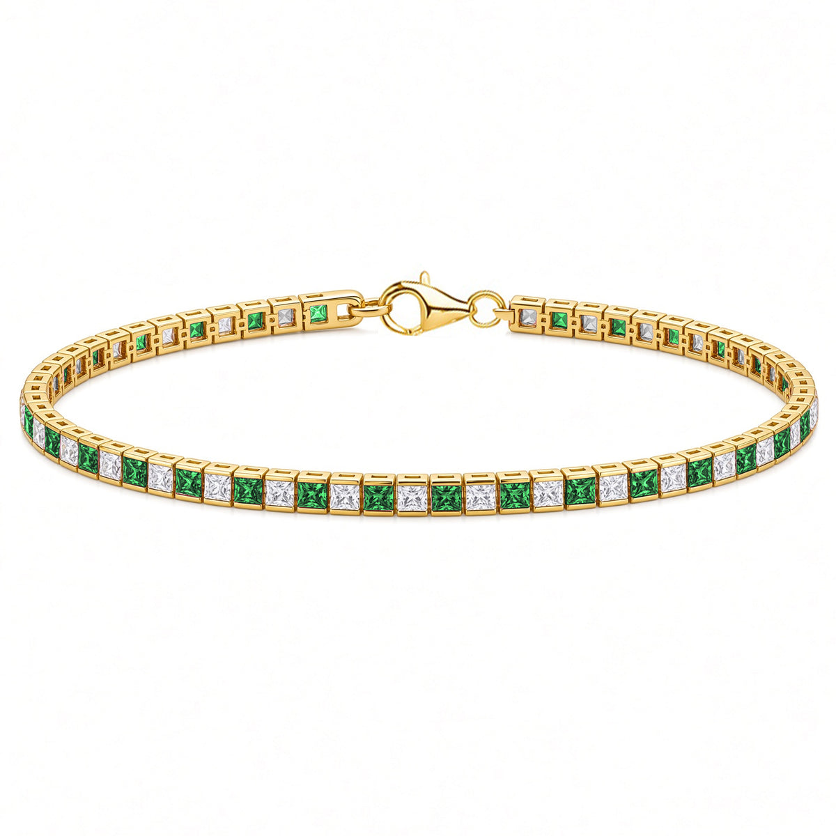 Gold-Plated Brass  Tennis Bracelet - GVB103BREMGP