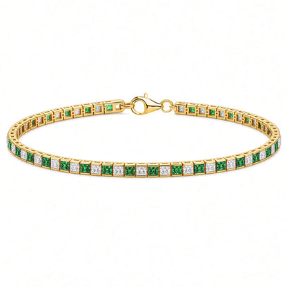 Gold-Plated Brass  Tennis Bracelet - GVB103BREMGP