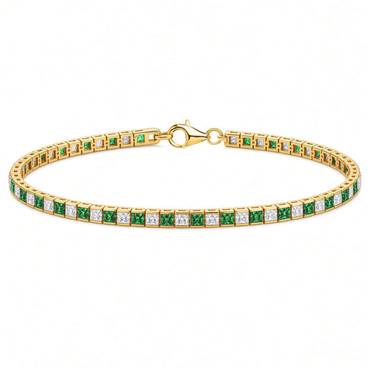 Gold-Plated Brass  Tennis Bracelet - GVB103BREMGP