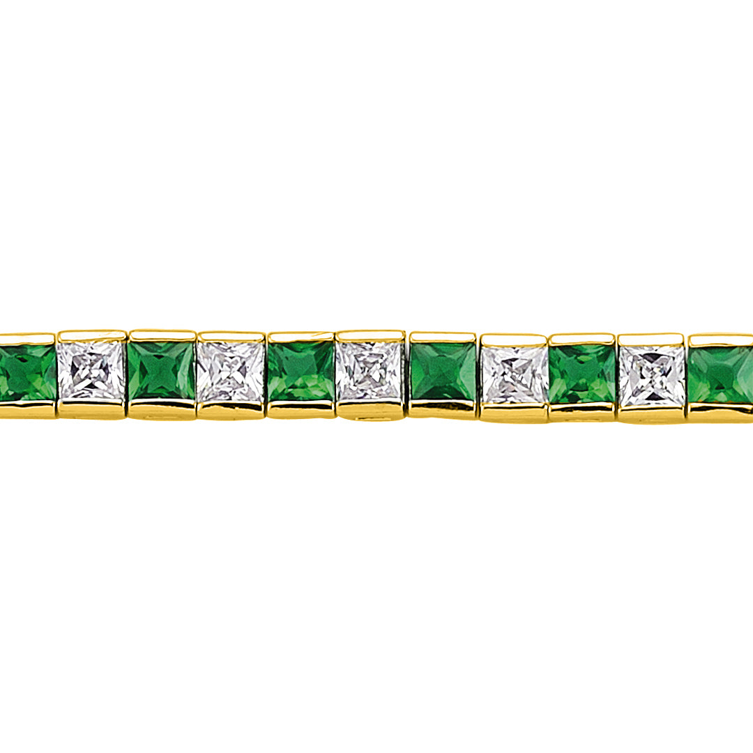 Gold-Plated Brass  Tennis Bracelet - GVB103BREMGP